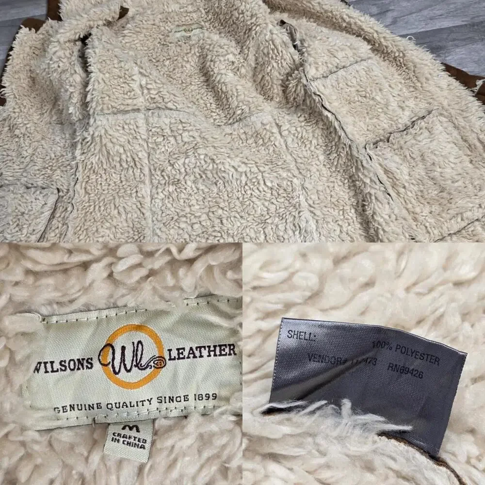 Y2K 90s Wilson’s Penny Lane Afghan Coat Beaded Sleeve Design Boho Fairycore - Picture 8 of 8